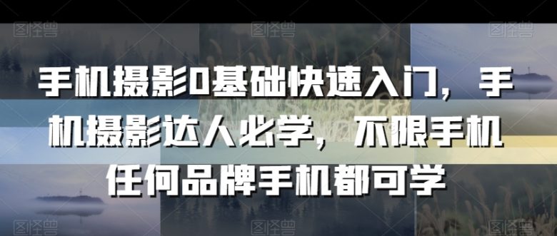 手机摄影0基础快速入门,手机摄影达人必学,不限手机任何品牌手机都可学 手机摄影0基础快速入门,手机摄影达人必学,不限手机任何品牌手机都可学