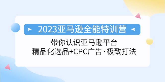2023亚马逊全能特训营：玩转亚马逊平台+精品化·选品+CPC广告·极致打法(深度解析亚马逊全能特训营从平台理解到广告优化的全方位指导)