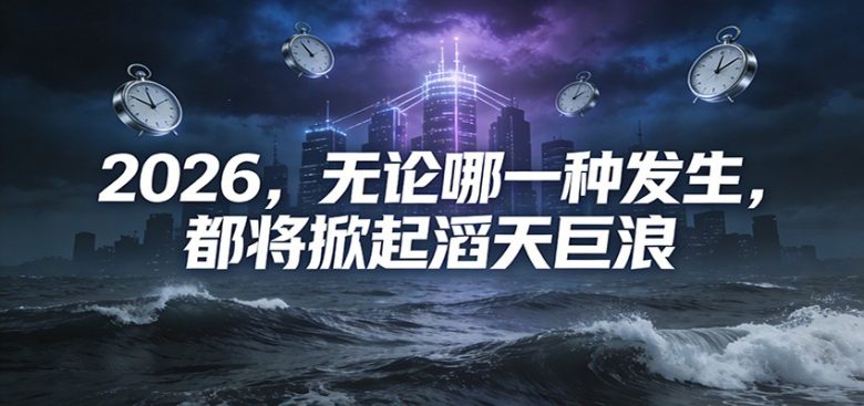 公众号付费文章:2026,无论哪一种发生,都将掀起滔天巨浪