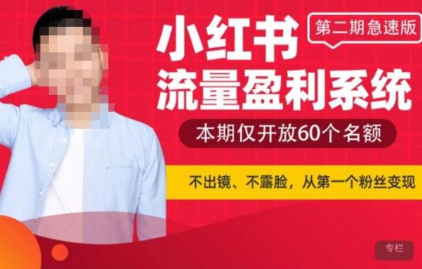 小红书流量盈利系统（第二期急速版），不出境，不露脸，轻松把流量变成米(“小红书流量盈利系统轻松把流量变成米的秘密武器”)
