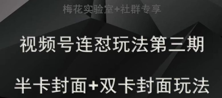梅花实验室社群专享视频号连怼玩法半卡封面+双卡封面技术(探索梅花实验室社群专享视频号的连怼玩法与创新封面技术)