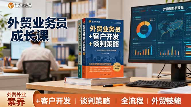 外贸业务员成长课:职业素养+客户开发+谈判策略、掌握全流程外贸技能