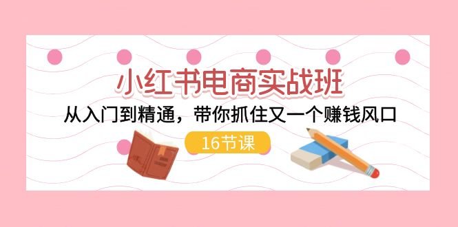 小红书电商实战班,从入门到精通,带你抓住又一个赚钱风口(17节) 小红书电商实战班,从入门到精通,带你抓住又一个赚钱风口(17节)