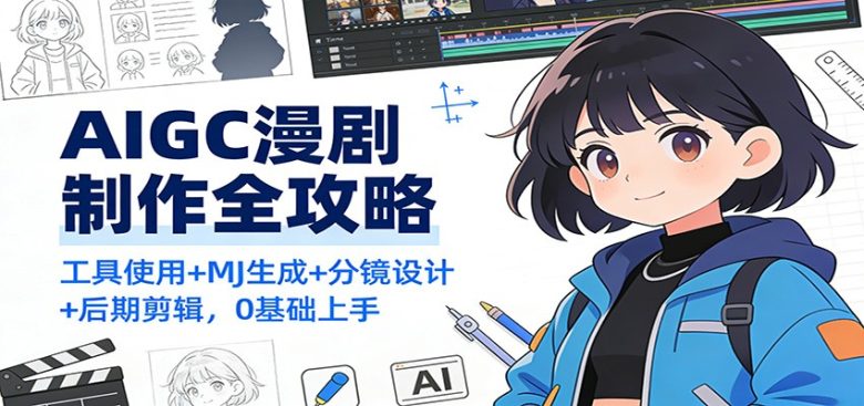 AIGC漫剧制作全攻略:工具使用+MJ生成+分镜设计+后期剪辑,0基础上手