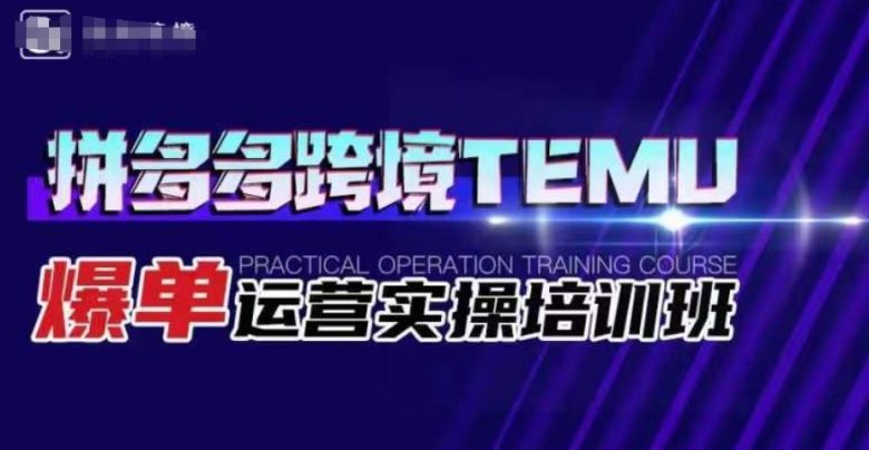 拼多多跨境TEMU爆单运营实操培训班,海外拼多多的选品、运营、爆单(全面掌握拼多多跨境TEMU运营策略,实现爆单目标) 拼多多跨境TEMU爆单运营实操培训班,海外拼多多的选品、运营、爆单(全面掌握拼多多跨境TEMU运营策略,实现爆单目标)