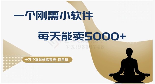 十万个富翁修炼宝典之17.一个刚需小软件,每天能卖5000+(十万个富翁修炼宝典之17揭秘一个每天能卖5000+的小软件项目) 十万个富翁修炼宝典之17.一个刚需小软件,每天能卖5000+(十万个富翁修炼宝典之17揭秘一个每天能卖5000+的小软件项目)