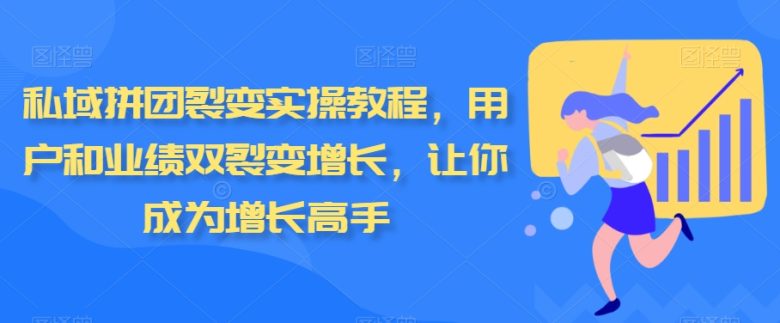 私域拼团裂变实操教程,用户和业绩双裂变增长,让你成为增长高手 私域拼团裂变实操教程,用户和业绩双裂变增长,让你成为增长高手