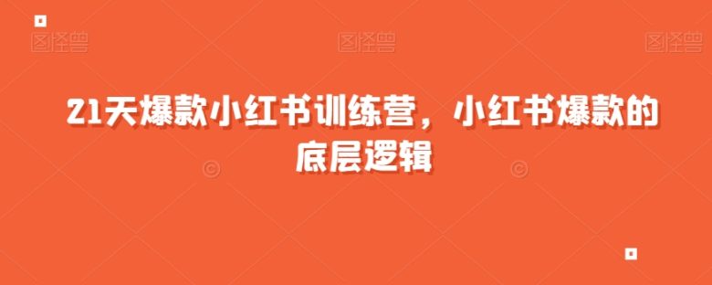 21天爆款小红书训练营,小红书爆款的底层逻辑(深度解析小红书爆款策略,助力个人品牌成长)