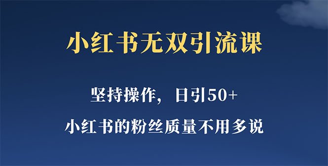 小红书无双课一天引50+女粉，不用做视频发视频，小白也很容易上手拿到结果(小红书无双课一天引50+女粉，无需制作视频，小白也能轻松上手)