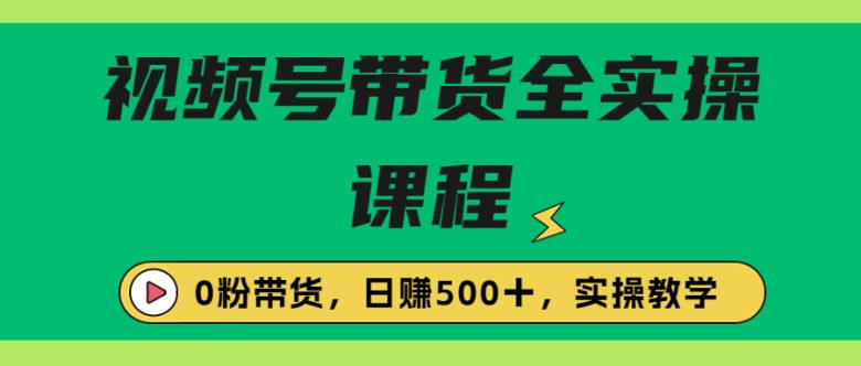 收费1980的视频号带货保姆级全实操教程,0粉带货(视频号带货全攻略0粉丝也能轻松出单) 收费1980的视频号带货保姆级全实操教程,0粉带货(视频号带货全攻略0粉丝也能轻松出单)
