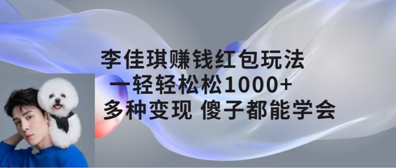李佳琪赚钱红包玩法,一天轻轻松松1000+,多种变现,傻子都能学会 李佳琪赚钱红包玩法,一天轻轻松松1000+,多种变现,傻子都能学会
