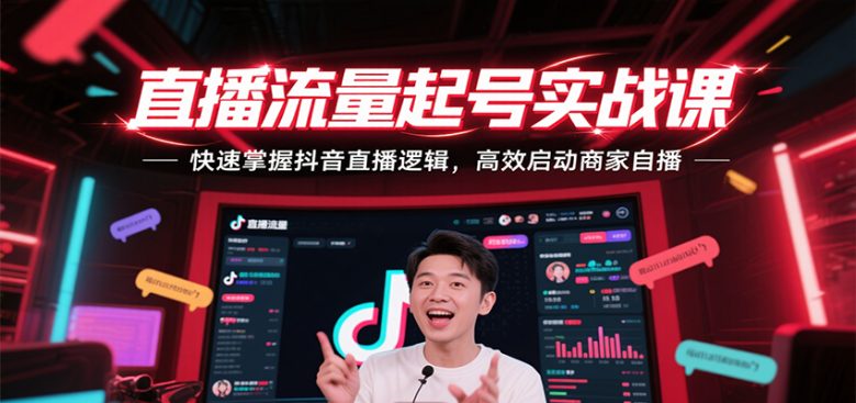 直播流量起号实战课,快速掌握抖音直播逻辑,高效启动商家自播