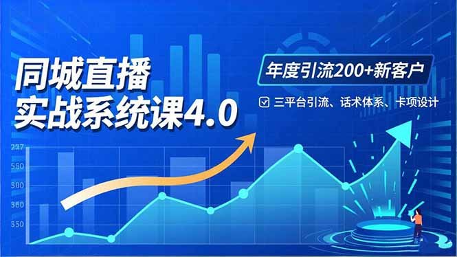 实体店直播实战班4.0,三平台引流、话术体系、卡项设计,年度引流200客月增10万