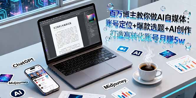 百万博主教你做AI自媒体:账号定位+爆款选题+AI创作 打造高转化账号月赚5w