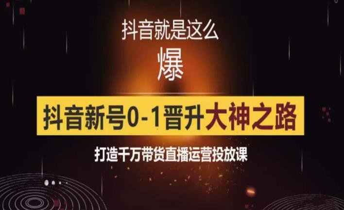 0粉自然流实战起号课详解) 0粉自然流实战起号课详解)