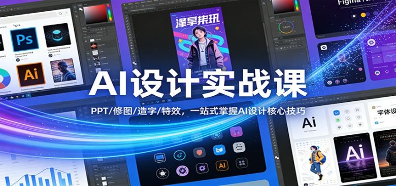 AI设计实战课:PPT/修图/造字/特效,一站式掌握AI设计核心技巧