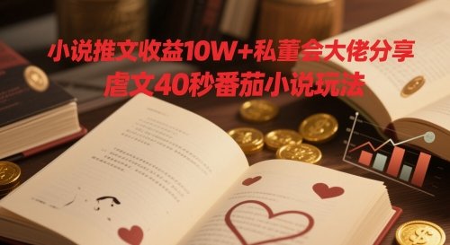 小说推文收益10W+私董会大佬分享,虐文40秒番茄小说玩法