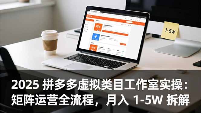 2025 拼多多虚拟类目工作室实操:矩阵运营全流程,月入 1-5W 拆解