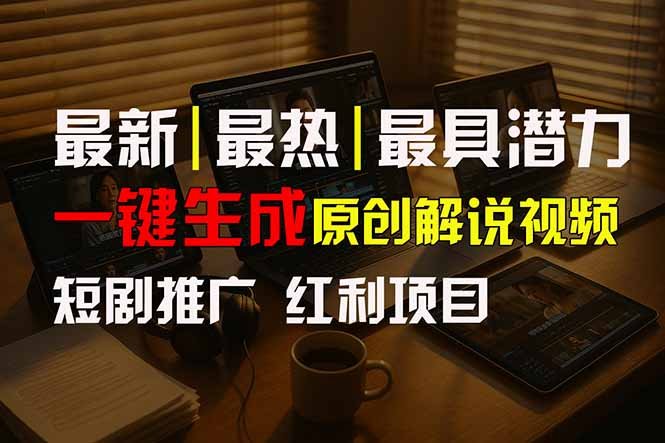 短剧推广新思路,AI一键生成原创解说视频,10分钟产出100条,30天赚了5.5w