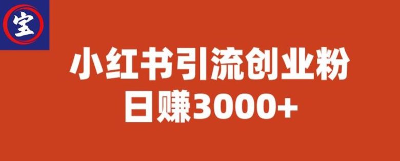 宝哥小红书引流创业粉,日赚3000+【揭秘】(【揭秘】宝哥如何利用小红书引流创业粉,实现日赚3000+)