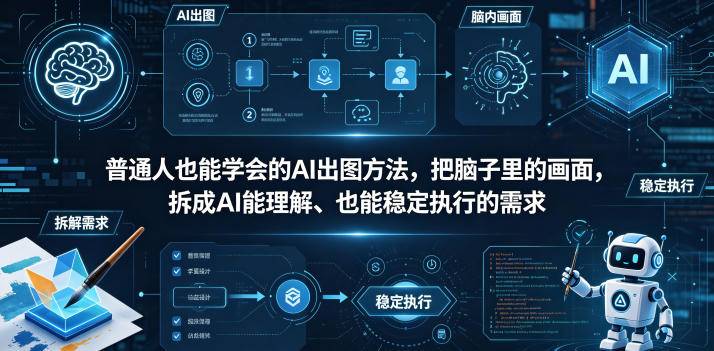 普通⼈也能学会的AI出图⽅法，把脑子里的画面，拆成AI能理解、也能稳定执行的需求【文档】