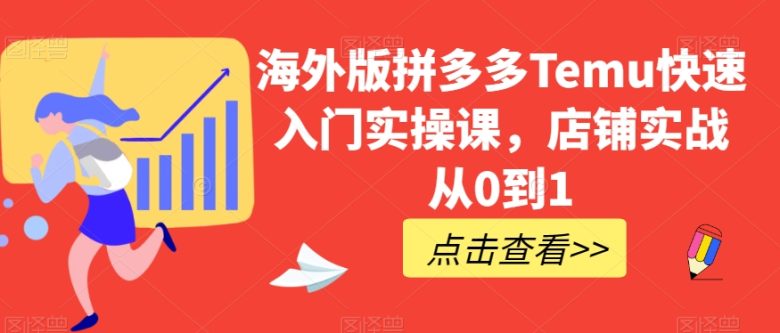 海外版拼多多Temu快速入门实操课，店铺实战从0到1(海外版拼多多Temu快速入门实操课从0到1的店铺实战指南)