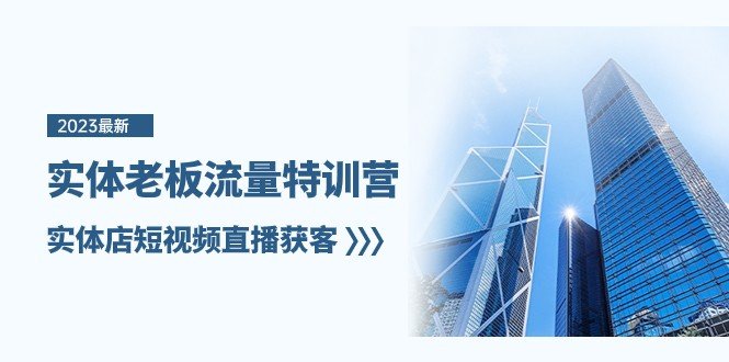 实体老板流量特训营，实体店短视频直播获客（7节课）(掌握实体店短视频直播获客秘诀，提升流量转化效率)