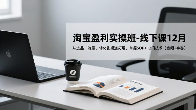 淘宝盈利实操班-线下课12月,从选品、流量、转化到渠道拓展,掌握SOP+12门技术(音频+字幕)