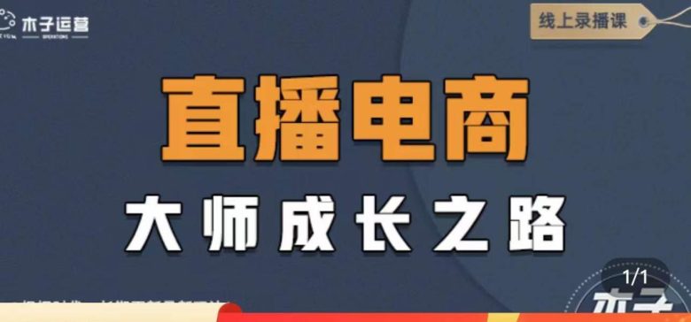 直播电商高手成长之路：教你成为直播电商大师，玩转四大板块（25节）(直播电商高手成长之路四大板块教学详解)