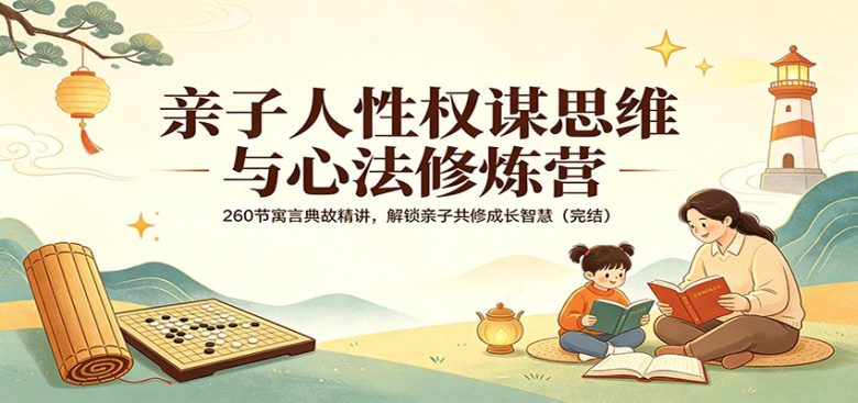 亲子人性权谋思维与心法修炼营:260节寓言典故精讲,解锁亲子共修成长智慧(完结)