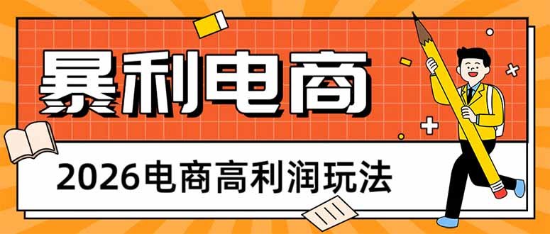 2026电商高利润玩法,长期稳定可做,利润高,需求大,日赚500