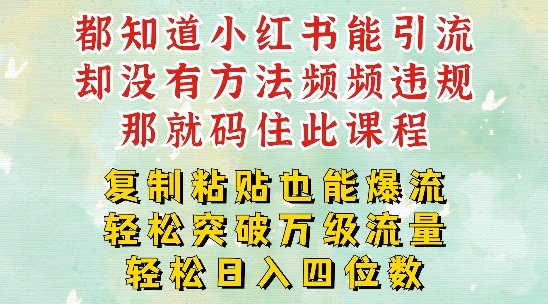 小红书靠复制粘贴一周突破万级流量池干货,以减肥为例,每天稳定引流变现四位数 小红书靠复制粘贴一周突破万级流量池干货,以减肥为例,每天稳定引流变现四位数