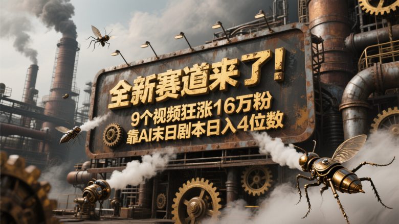 全新赛道来了!9个视频狂涨16万粉,靠AI末日剧本日入4位数,评论区爆肝追更!