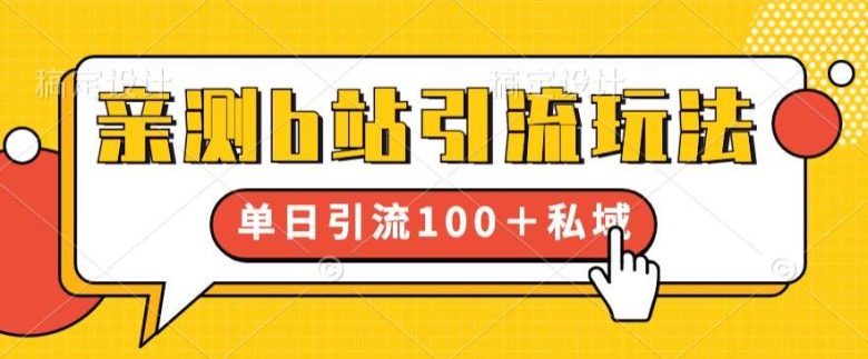 亲测b站引流玩法，单日引流100+私域，简单粗暴，超适合新手小白(B站引流新策略简单粗暴，新手小白也能轻松上手)