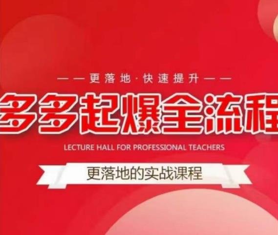 互力-多多新品打爆全流程，拼多多14天拉搜索自然流量，更落地·快速提升(拼多多新品打爆全流程与搜索流量提升策略解析)