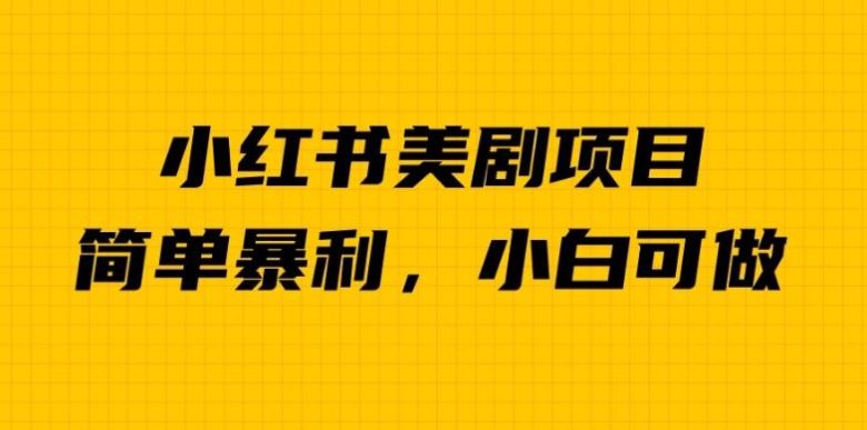外面卖1980的小红书美剧项目，单日收益1000＋，小众暴利的赛道【揭秘】(揭秘小红书美剧项目小众暴利赛道的运营策略与实操技巧)