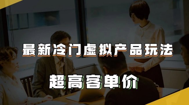 最新冷门虚拟产品玩法，超高客单价，月入2-3万＋【揭秘】(揭秘最新冷门虚拟产品玩法月入2-3万＋)