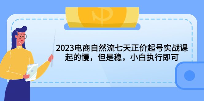 2023电商自然流七天正价起号实战课：起的慢，但是稳，小白执行即可！(2023电商自然流七天正价起号实战课稳健增长，小白也能轻松掌握！)