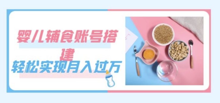 紧跟时代发展，婴儿辅食账号搭建，轻松实现月入过万（教程+素材）(抓住机遇，轻松实现月入过万——婴儿辅食账号搭建教程)