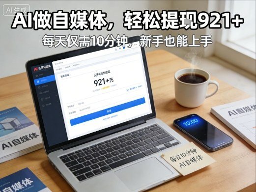 每天花费10分钟,头条号收益921+,用AI做自媒并不难【附视频教程】