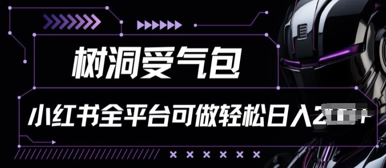 小红书等全平台树洞受气包项目,轻松日入一两张