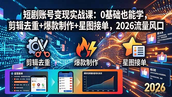 2026流量&amp;商业设计课：普通人IP变现与流量转化心法，打造年入50万+可持续个人事业