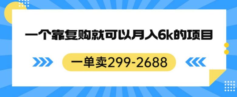 一单卖299-2688,一个靠复购就可以月入6k的暴利项目【揭秘】(揭秘月入百万的暴利项目及引流方法)