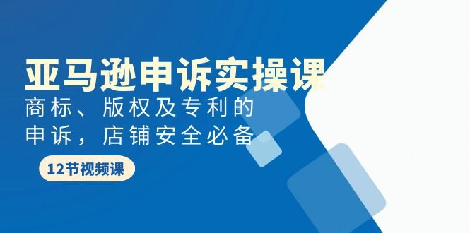 亚马逊-申诉实战课,商标、版权及专利的申诉,店铺安全必备 亚马逊-申诉实战课,​商标、版权及专利的申诉,店铺安全必备