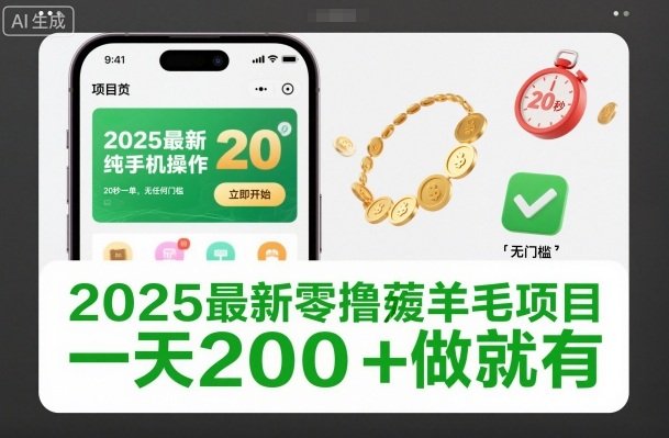 薅羊毛项目”零投入、高收益的挂机赚钱方式)