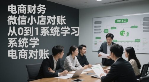 电商财务微信小店对账,从0到1系统学习电商对账