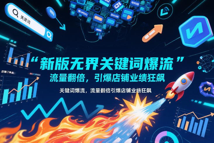 新版无界关键词爆流，流量翻倍，引爆店铺业绩狂飙