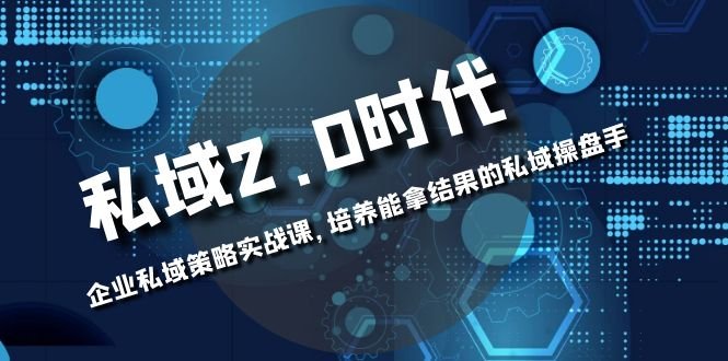私域-2.0时代：企业私域策略实战课，培养能拿结果的私域操盘手(探索新时代下的企业私域策略实战技巧)