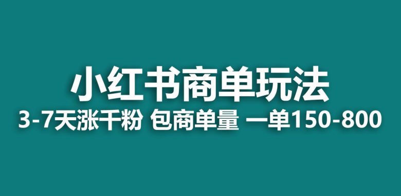 小红书商单玩法，一周破千粉，商单接到手软，一单150-800(掌握小红书商单玩法，轻松实现一周破千粉和高额广告收入)