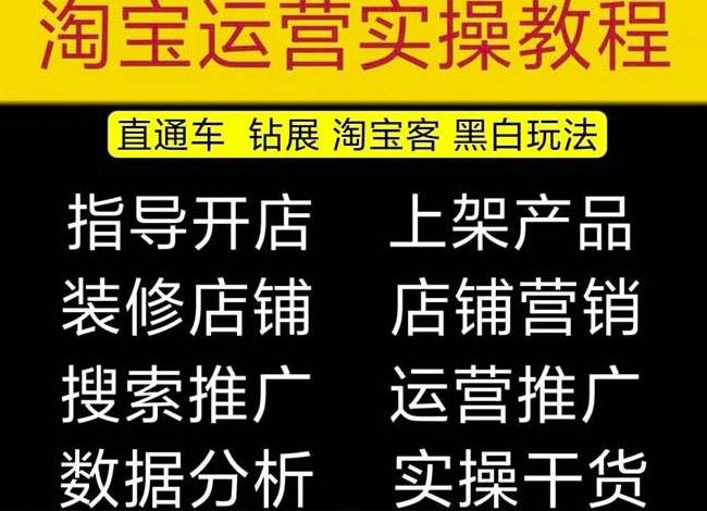 2023淘宝开店教程0基础到高级全套视频网店电商运营培训教学课程(全面掌握淘宝店铺运营技巧，助力电商事业蓬勃发展)